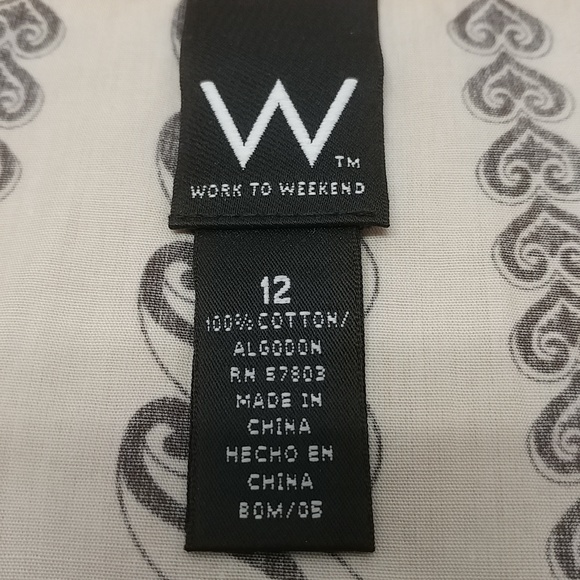 W Work to Weekend women's midi skirt, 12, brown/tan paisley print - Picture 11 of 14